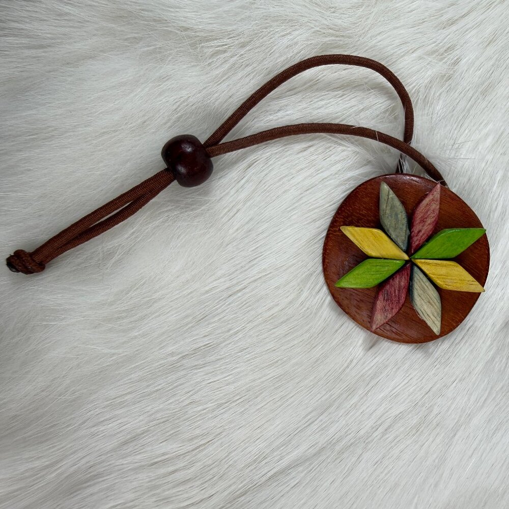 Handmade Wooden Hex Bracelet Adjustable